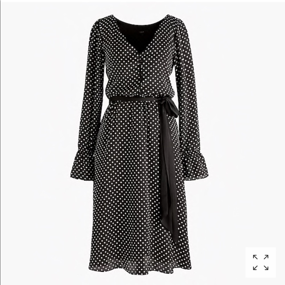 J.Crew Long-sleeve polka dot dress - Picture 3 of 6